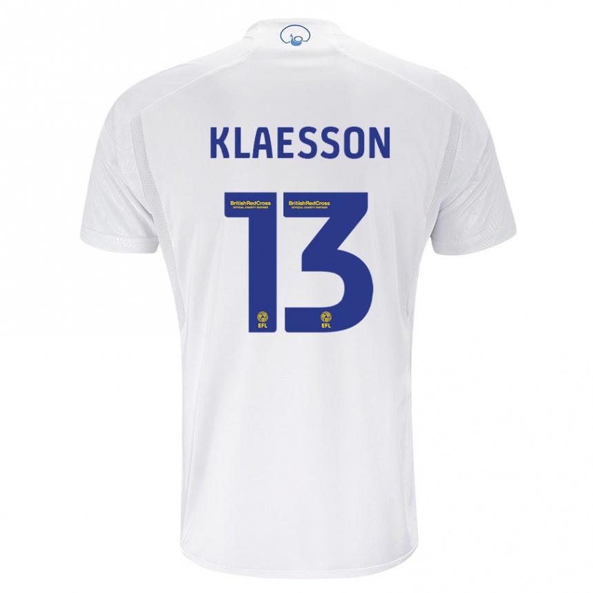 Niño Fútbol Camiseta Kristoffer Klaesson #13 Blanco 1ª Equipación 2023/24 México