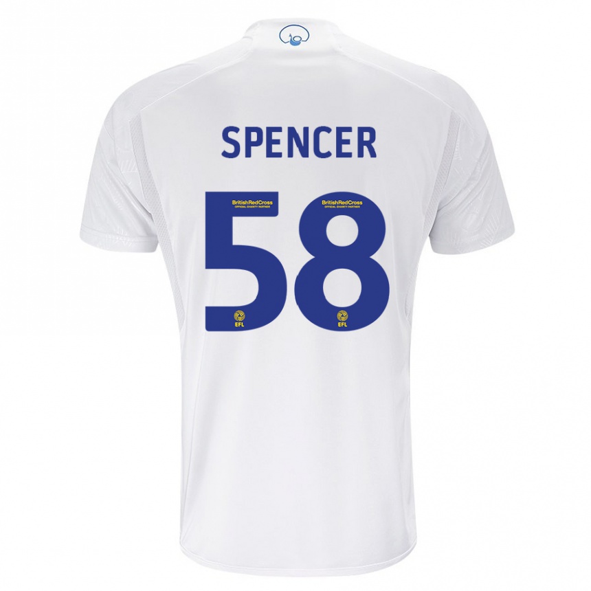 Niño Fútbol Camiseta Morten Spencer #58 Blanco 1ª Equipación 2023/24 México