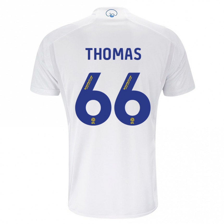 Niño Fútbol Camiseta Luca Thomas #66 Blanco 1ª Equipación 2023/24 México