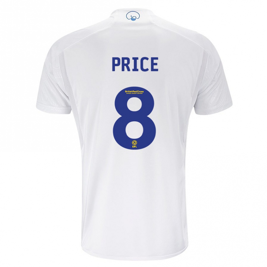 Niño Fútbol Camiseta Leoni Price #8 Blanco 1ª Equipación 2023/24 México