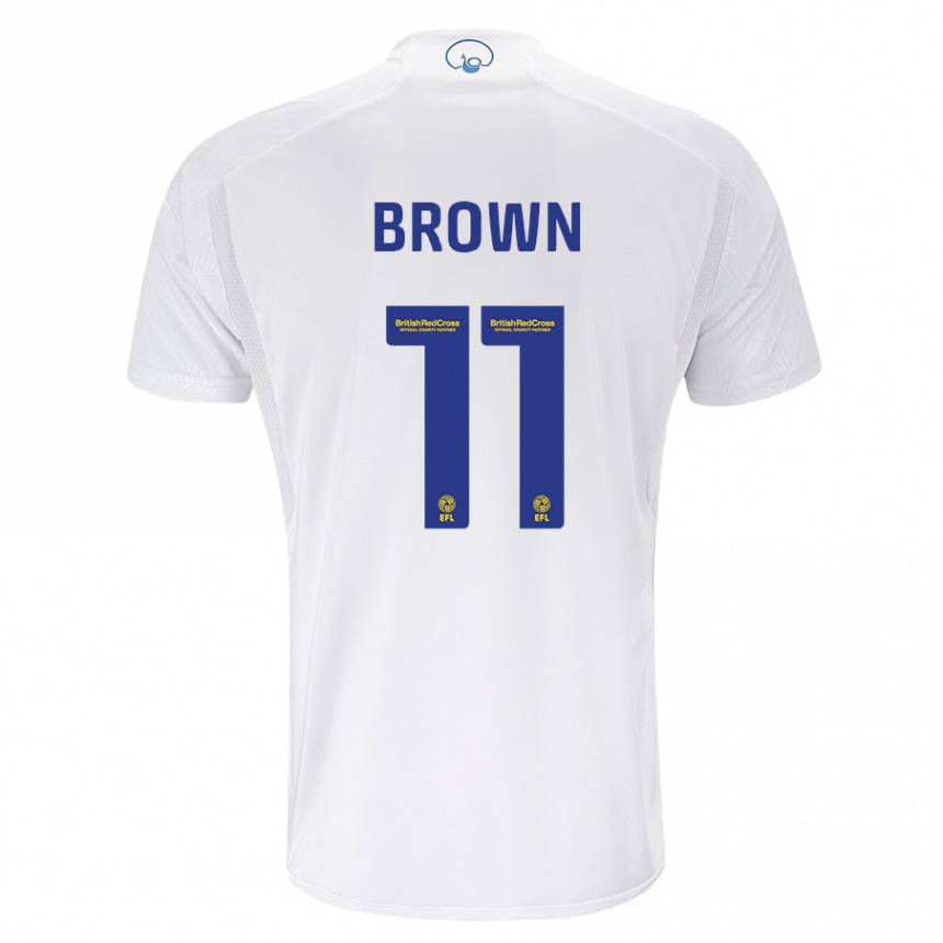 Niño Fútbol Camiseta Abbie Brown #11 Blanco 1ª Equipación 2023/24 México