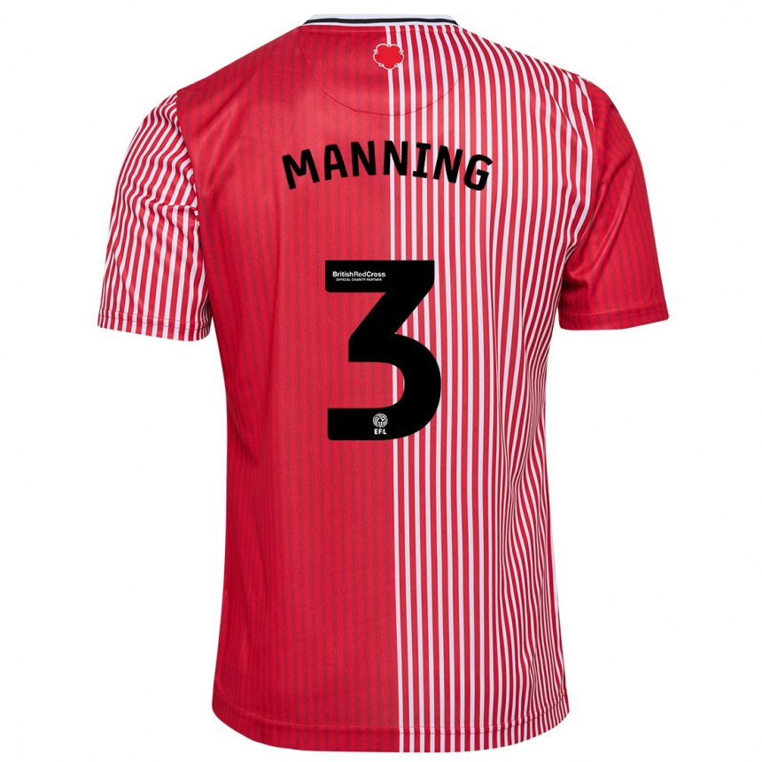 Niño Fútbol Camiseta Ryan Manning #3 Rojo 1ª Equipación 2023/24 México