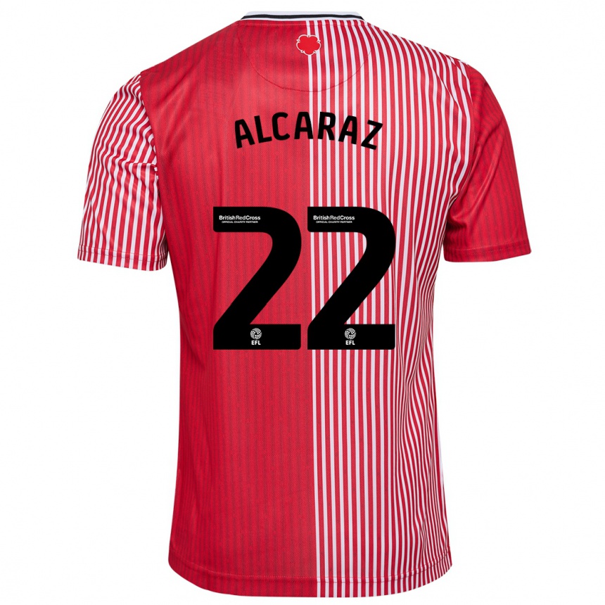 Niño Fútbol Camiseta Carlos Alcaraz #22 Rojo 1ª Equipación 2023/24 México