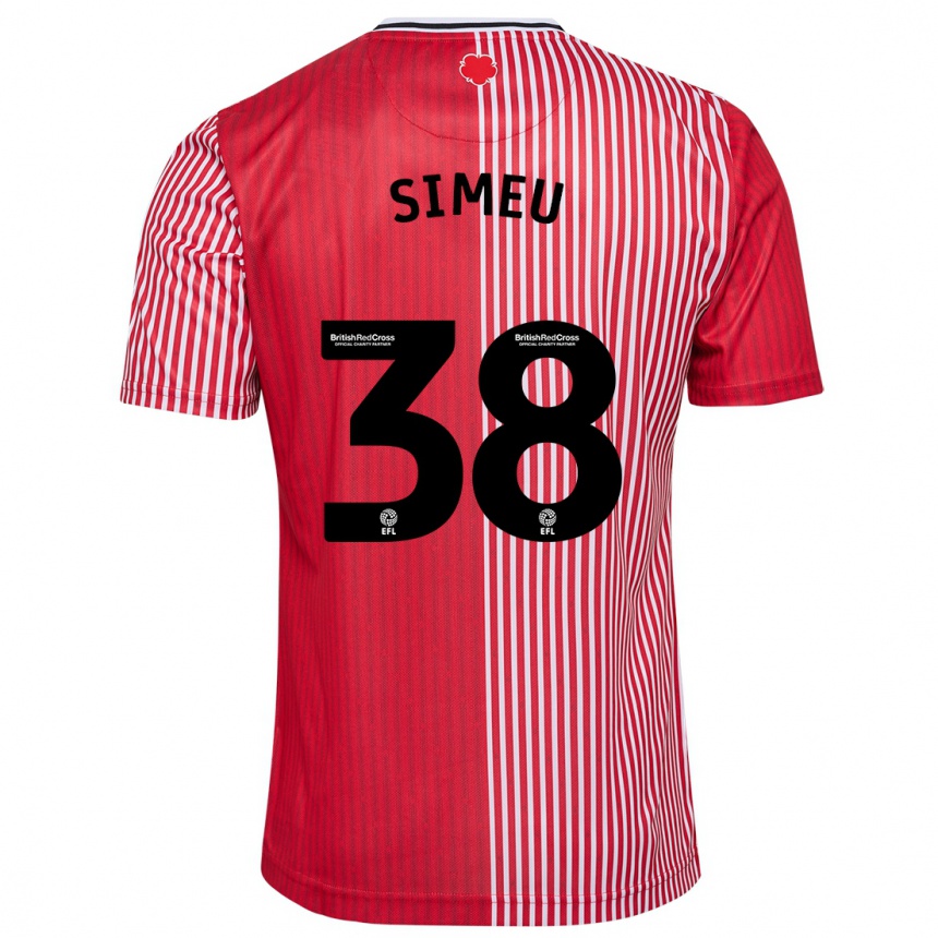 Niño Fútbol Camiseta Dynel Simeu #38 Rojo 1ª Equipación 2023/24 México