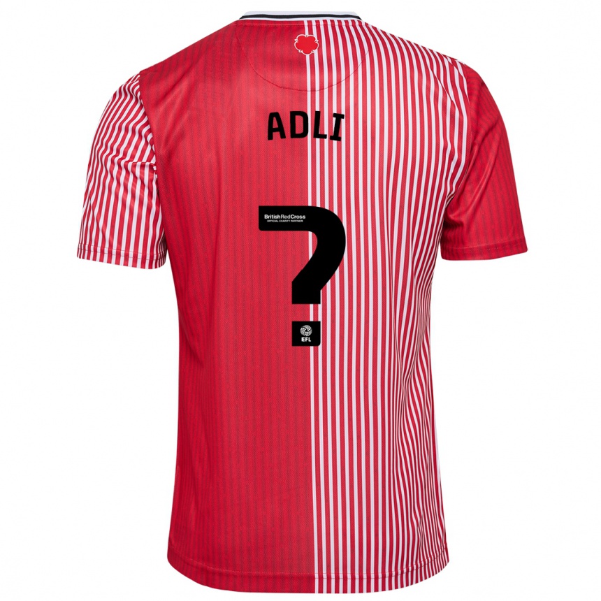 Niño Fútbol Camiseta Mohamed Adli #0 Rojo 1ª Equipación 2023/24 México