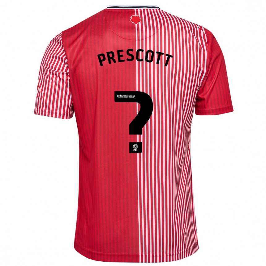 Niño Fútbol Camiseta Alfie Prescott #0 Rojo 1ª Equipación 2023/24 México