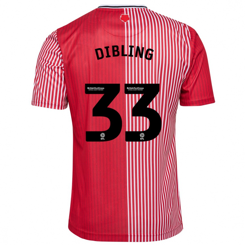 Niño Fútbol Camiseta Tyler Dibling #33 Rojo 1ª Equipación 2023/24 México