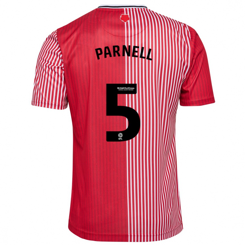 Niño Fútbol Camiseta Rosanna Parnell #5 Rojo 1ª Equipación 2023/24 México