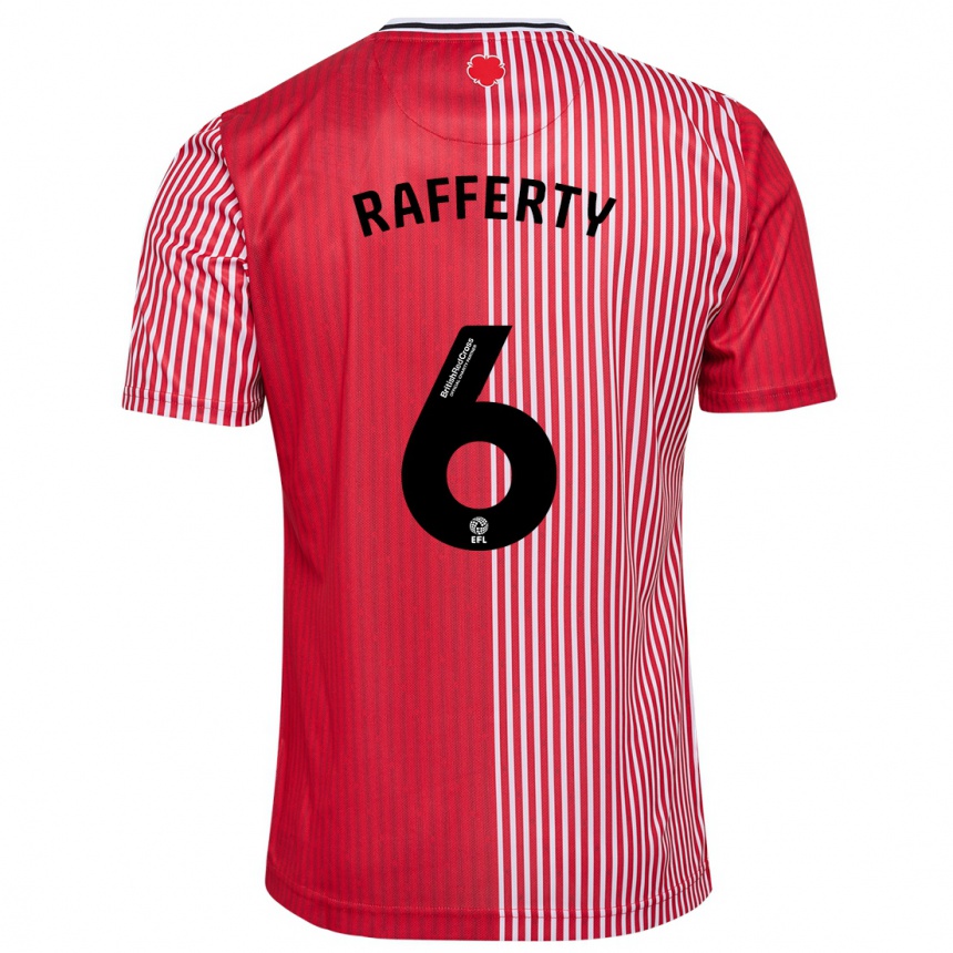 Niño Fútbol Camiseta Laura Rafferty #6 Rojo 1ª Equipación 2023/24 México