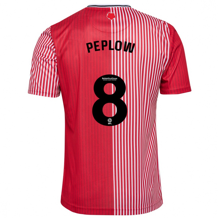 Niño Fútbol Camiseta Chloe Peplow #8 Rojo 1ª Equipación 2023/24 México