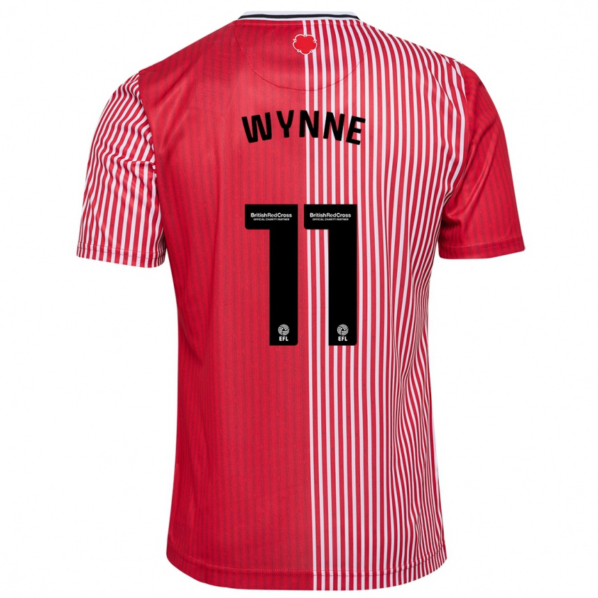 Niño Fútbol Camiseta Megan Wynne #11 Rojo 1ª Equipación 2023/24 México