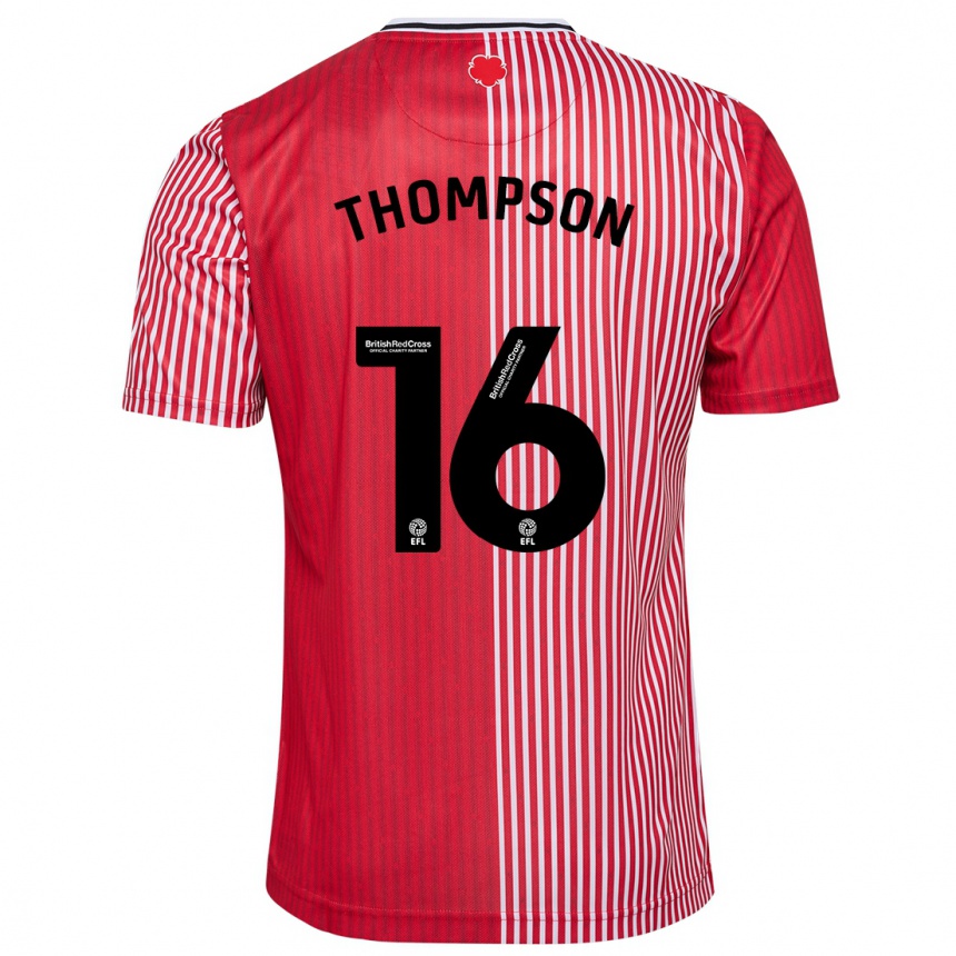 Niño Fútbol Camiseta Emma Thompson #16 Rojo 1ª Equipación 2023/24 México