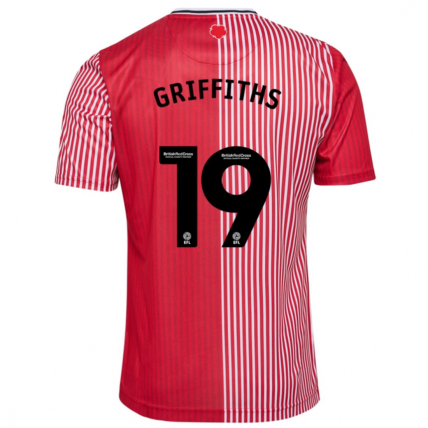 Niño Fútbol Camiseta Alice Griffiths #19 Rojo 1ª Equipación 2023/24 México