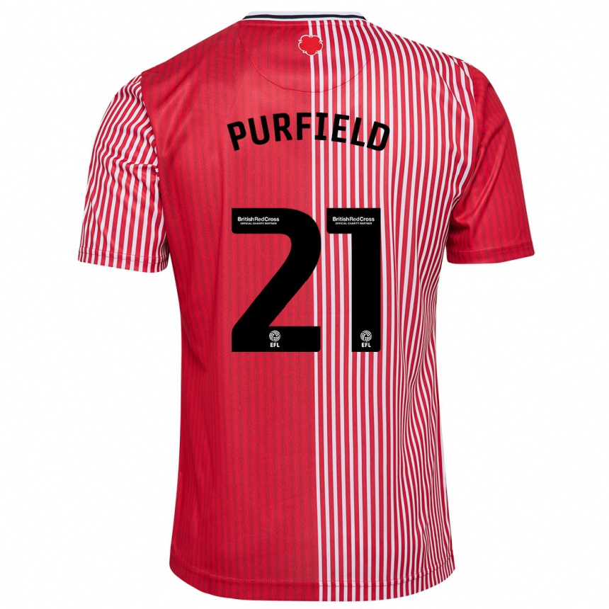 Niño Fútbol Camiseta Jemma Elizabeth Purfield #21 Rojo 1ª Equipación 2023/24 México