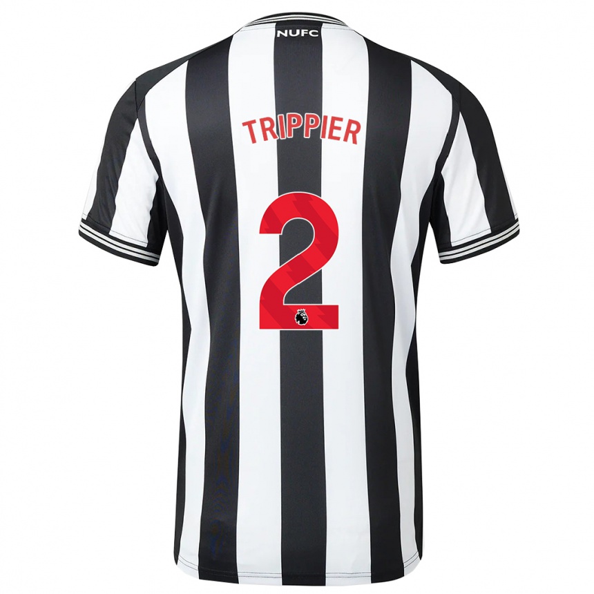 Niño Fútbol Camiseta Kieran Trippier #2 Blanco Negro 1ª Equipación 2023/24 México