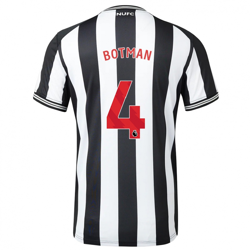 Niño Fútbol Camiseta Sven Botman #4 Blanco Negro 1ª Equipación 2023/24 México