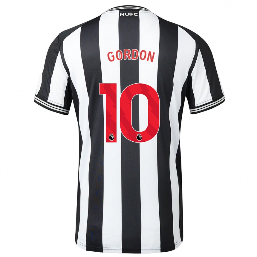 Niño Fútbol Camiseta Anthony Gordon #10 Blanco Negro 1ª Equipación 2023/24 México