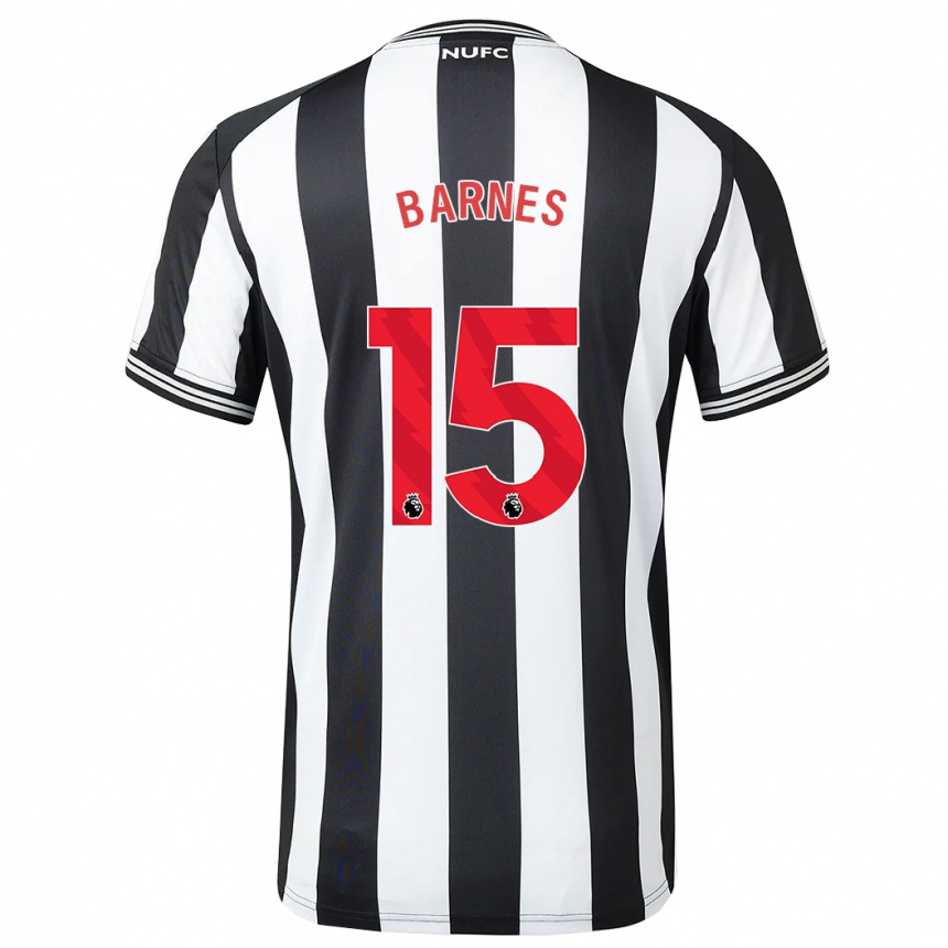 Niño Fútbol Camiseta Harvey Barnes #15 Blanco Negro 1ª Equipación 2023/24 México