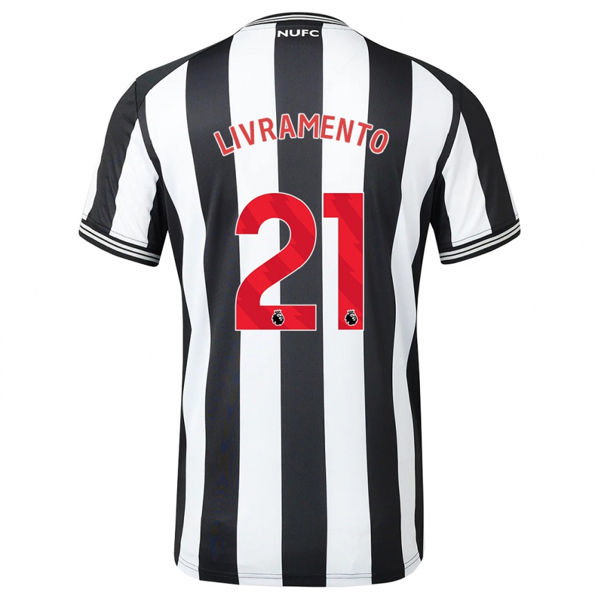 Niño Fútbol Camiseta Tino Livramento #21 Blanco Negro 1ª Equipación 2023/24 México