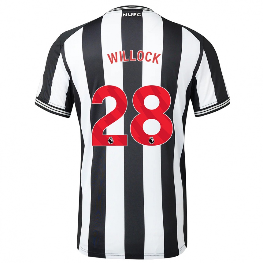 Niño Fútbol Camiseta Joe Willock #28 Blanco Negro 1ª Equipación 2023/24 México