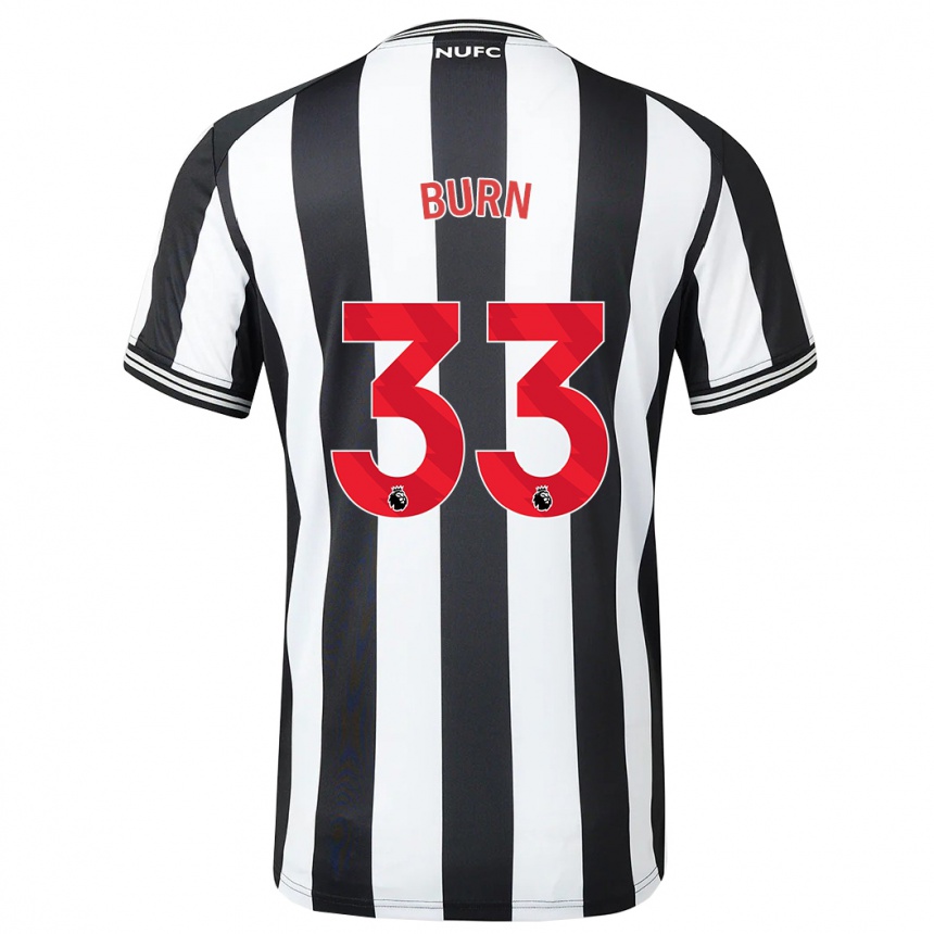 Niño Fútbol Camiseta Dan Burn #33 Blanco Negro 1ª Equipación 2023/24 México