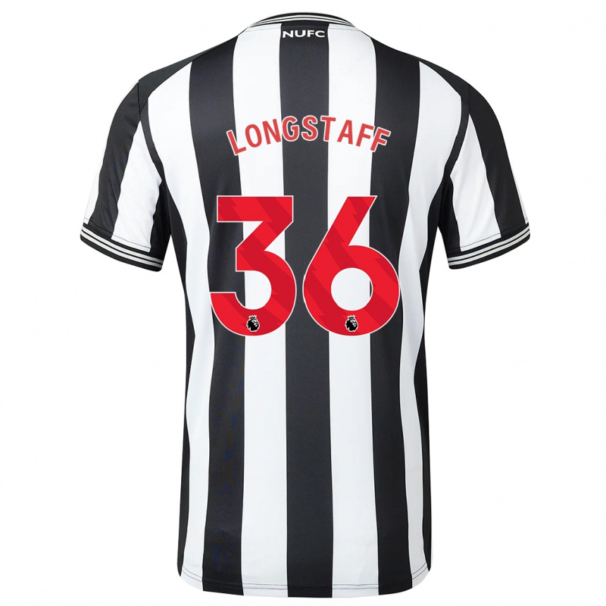 Niño Fútbol Camiseta Sean Longstaff #36 Blanco Negro 1ª Equipación 2023/24 México