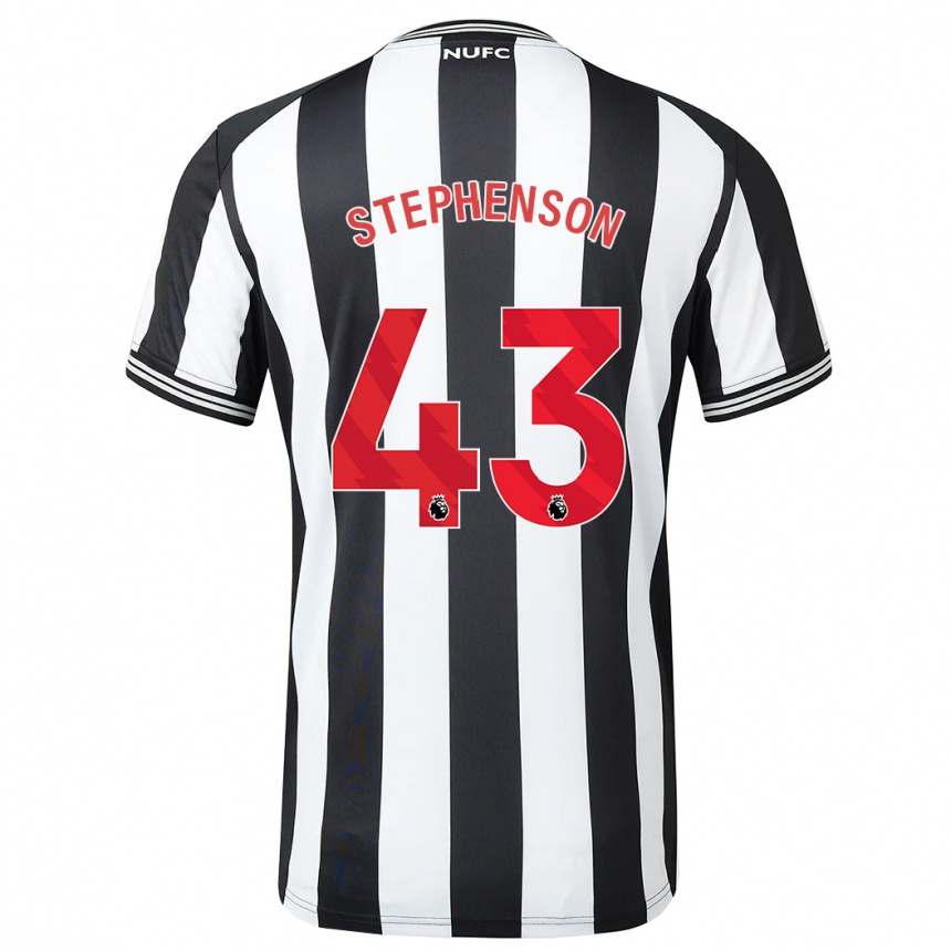 Niño Fútbol Camiseta Dylan Stephenson #43 Blanco Negro 1ª Equipación 2023/24 México