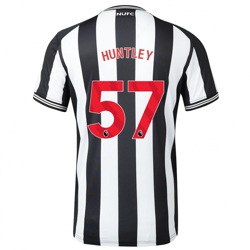 Niño Fútbol Camiseta James Huntley #57 Blanco Negro 1ª Equipación 2023/24 México