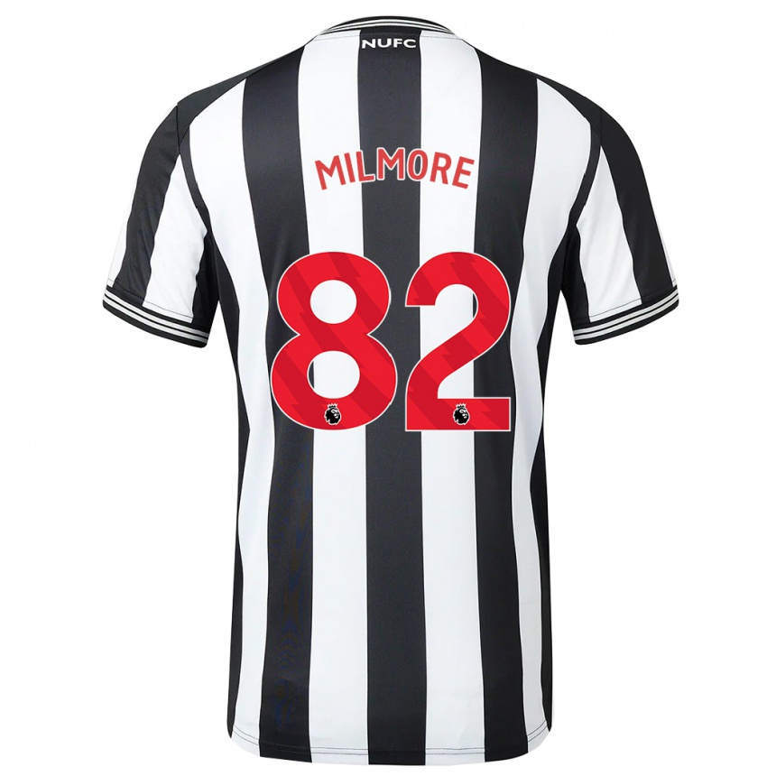 Niño Fútbol Camiseta Carter Milmore #82 Blanco Negro 1ª Equipación 2023/24 México