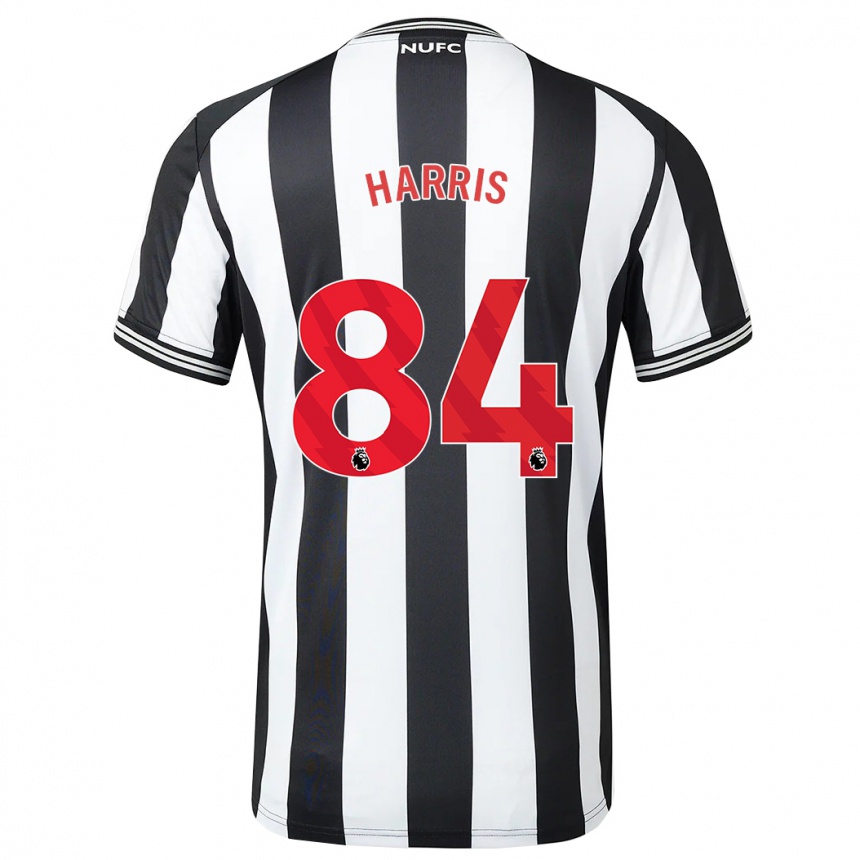 Niño Fútbol Camiseta Aidan Harris #84 Blanco Negro 1ª Equipación 2023/24 México