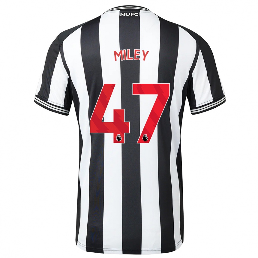 Niño Fútbol Camiseta Jamie Miley #47 Blanco Negro 1ª Equipación 2023/24 México