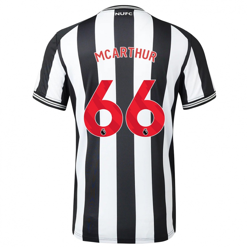 Niño Fútbol Camiseta Charlie Mcarthur #66 Blanco Negro 1ª Equipación 2023/24 México