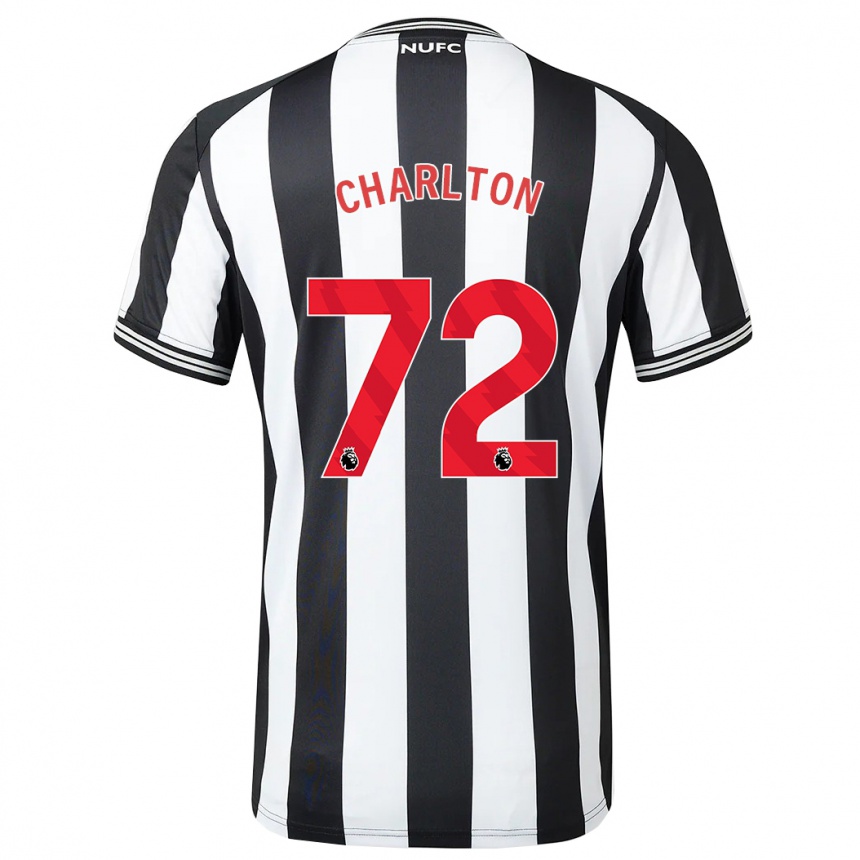 Niño Fútbol Camiseta Dylan Charlton #72 Blanco Negro 1ª Equipación 2023/24 México