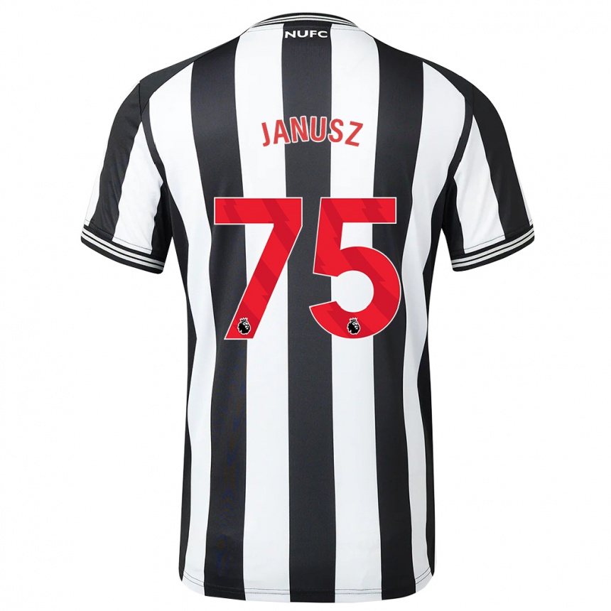 Niño Fútbol Camiseta Adrian Janusz #75 Blanco Negro 1ª Equipación 2023/24 México