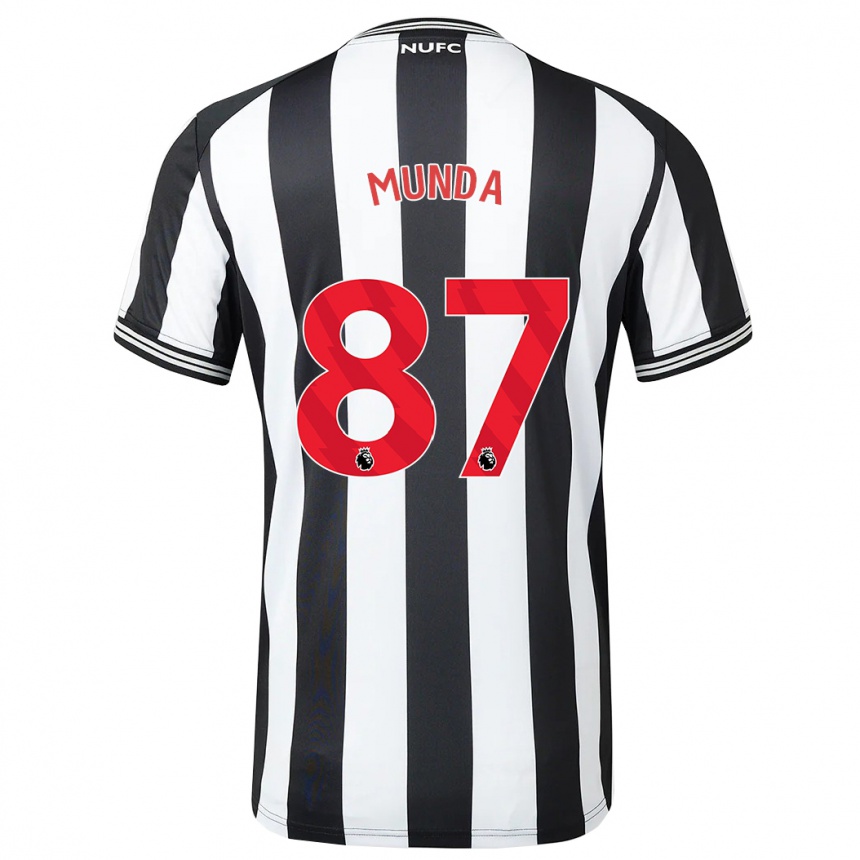 Niño Fútbol Camiseta Anthony Munda #87 Blanco Negro 1ª Equipación 2023/24 México