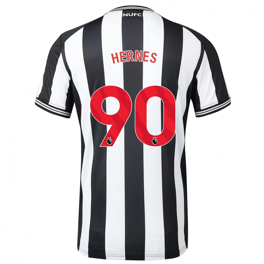 Niño Fútbol Camiseta Travis Hernes #90 Blanco Negro 1ª Equipación 2023/24 México