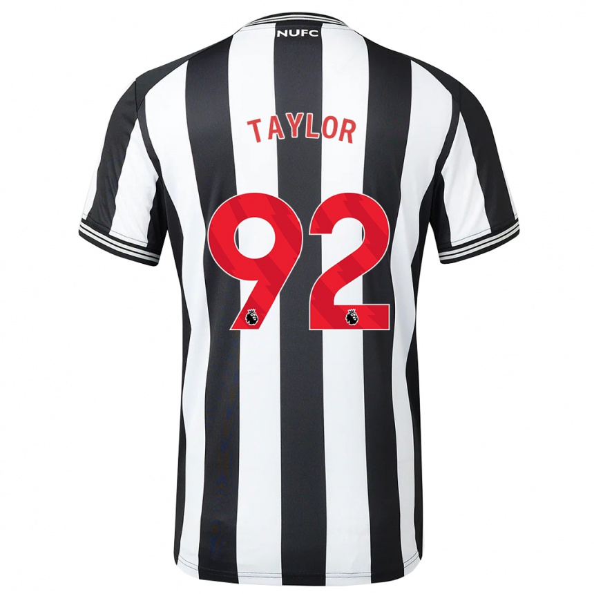 Niño Fútbol Camiseta Matthew Taylor #92 Blanco Negro 1ª Equipación 2023/24 México