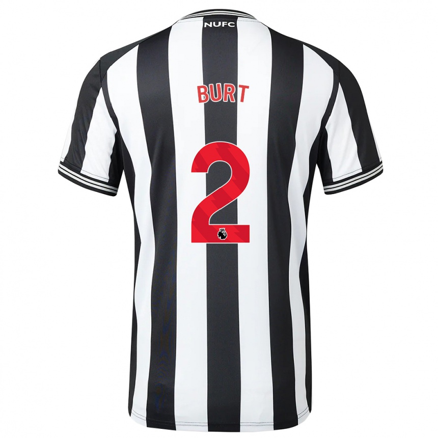 Niño Fútbol Camiseta Daisy Burt #2 Blanco Negro 1ª Equipación 2023/24 México