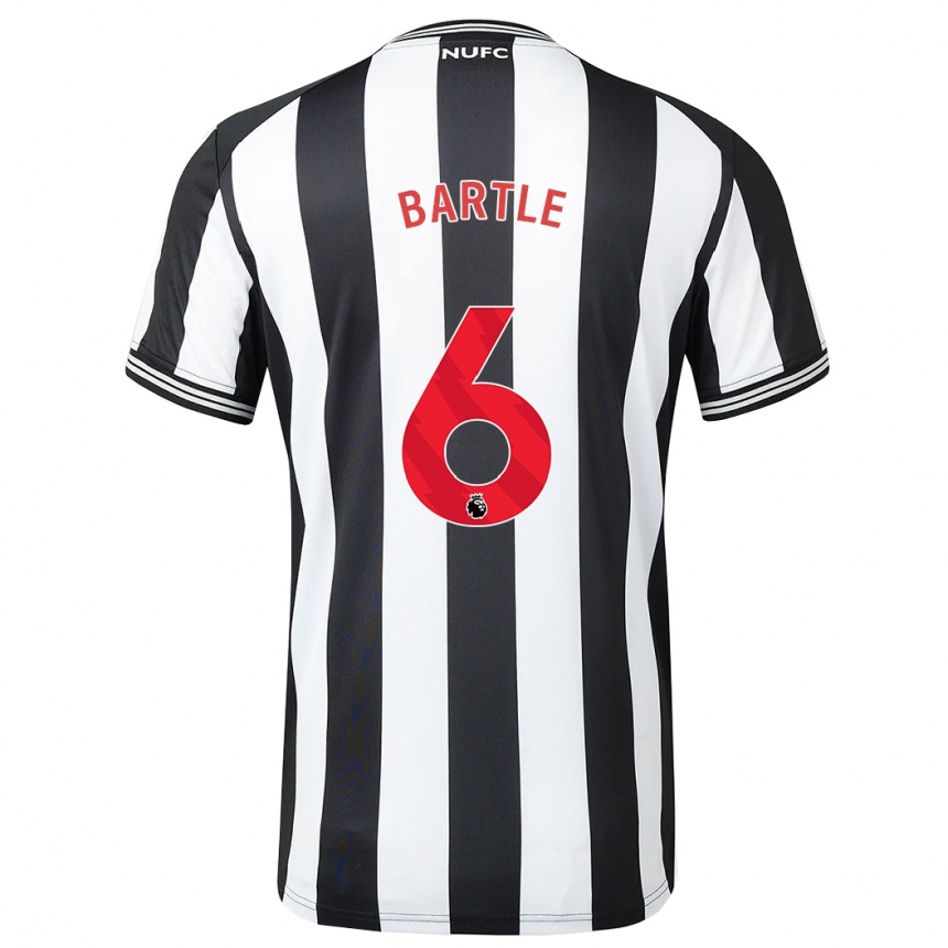 Niño Fútbol Camiseta Jodie Bartle #6 Blanco Negro 1ª Equipación 2023/24 México