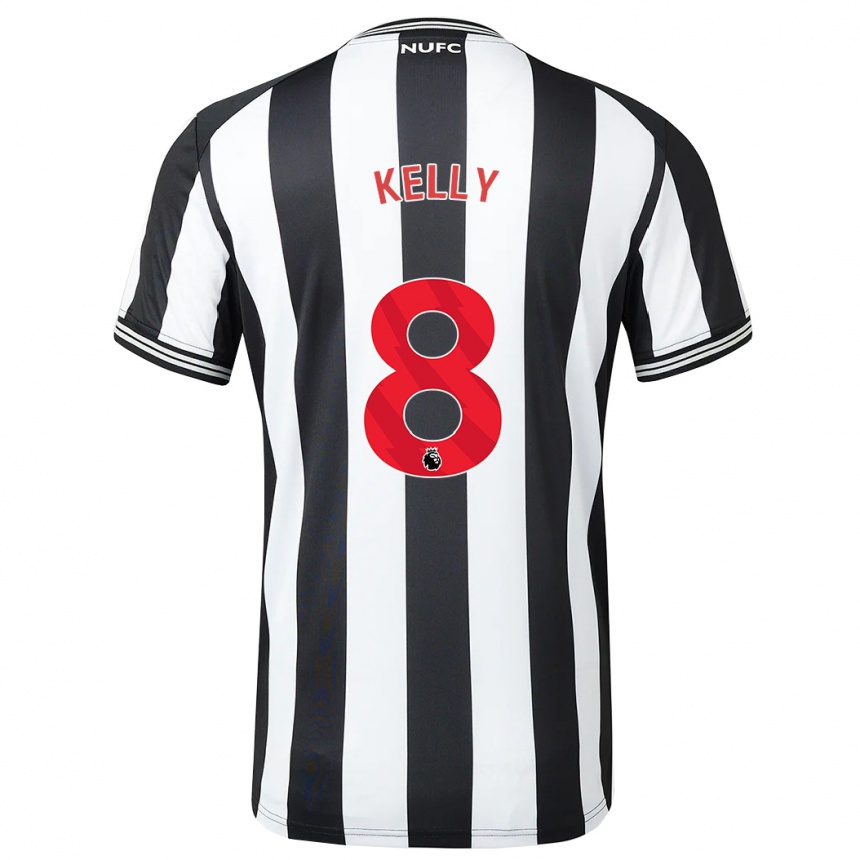 Niño Fútbol Camiseta Emma Kelly #8 Blanco Negro 1ª Equipación 2023/24 México