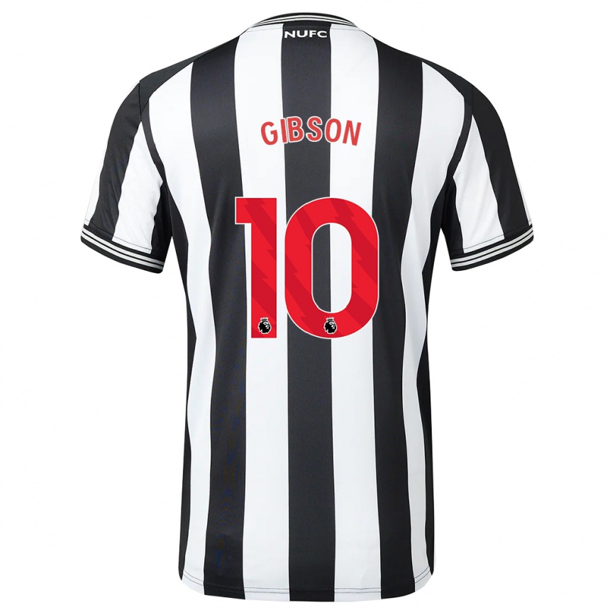 Niño Fútbol Camiseta Georgia Gibson #10 Blanco Negro 1ª Equipación 2023/24 México