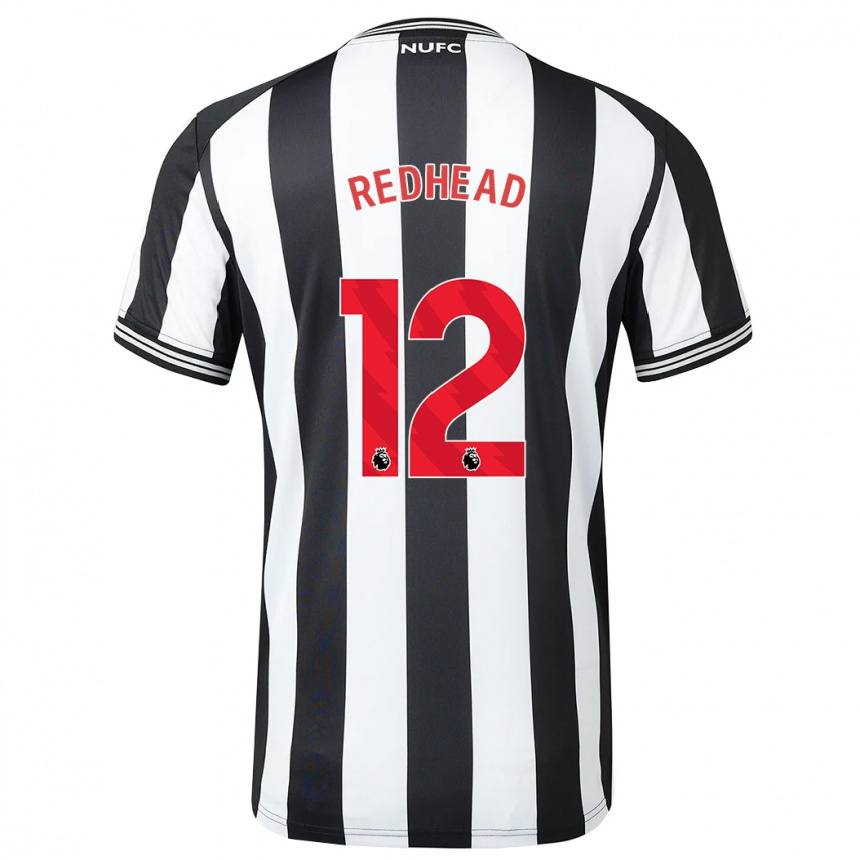 Niño Fútbol Camiseta Cara Milne-Redhead #12 Blanco Negro 1ª Equipación 2023/24 México
