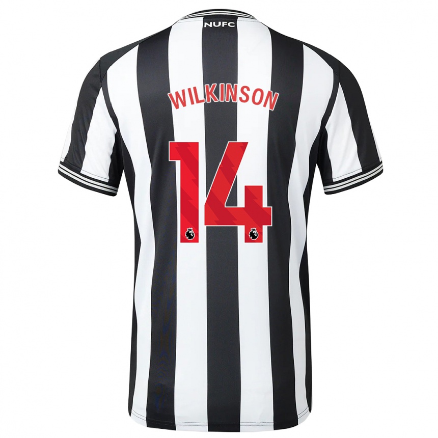 Niño Fútbol Camiseta Sharna Wilkinson #14 Blanco Negro 1ª Equipación 2023/24 México