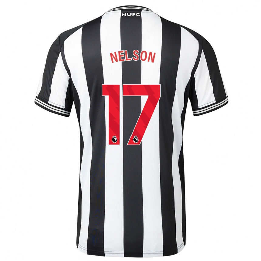 Niño Fútbol Camiseta Erin Nelson #17 Blanco Negro 1ª Equipación 2023/24 México