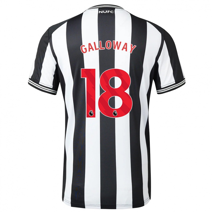 Niño Fútbol Camiseta Bridget Galloway #18 Blanco Negro 1ª Equipación 2023/24 México