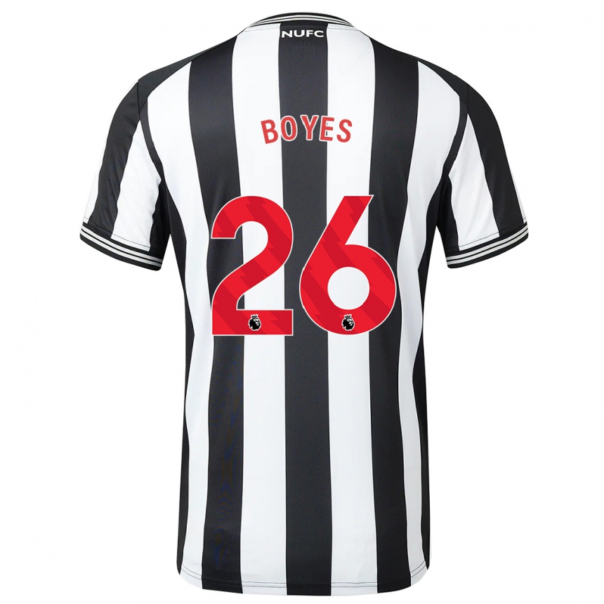 Niño Fútbol Camiseta Grace Boyes #26 Blanco Negro 1ª Equipación 2023/24 México