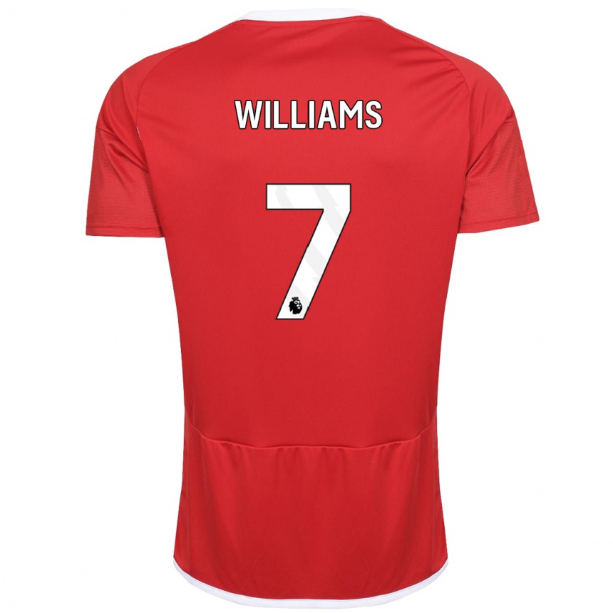 Niño Fútbol Camiseta Neco Williams #7 Rojo 1ª Equipación 2023/24 México