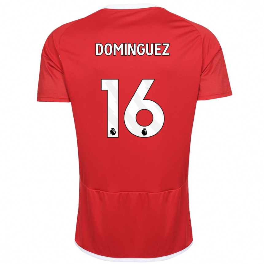 Niño Fútbol Camiseta Nicolás Domínguez #16 Rojo 1ª Equipación 2023/24 México