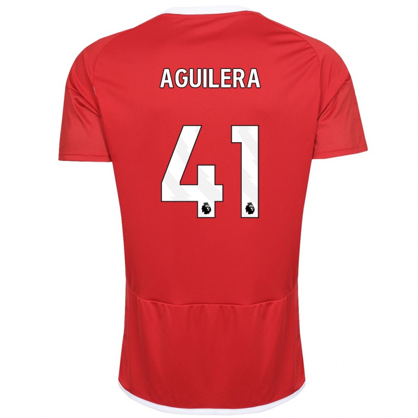 Niño Fútbol Camiseta Brandon Aguilera #41 Rojo 1ª Equipación 2023/24 México