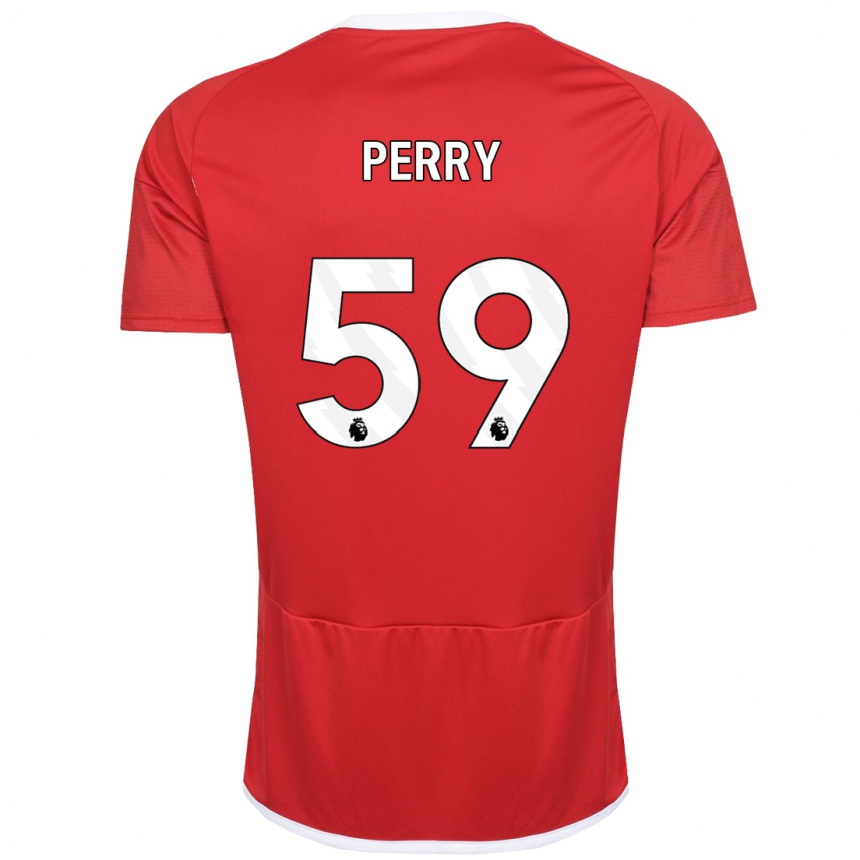 Niño Fútbol Camiseta Ben Perry #59 Rojo 1ª Equipación 2023/24 México